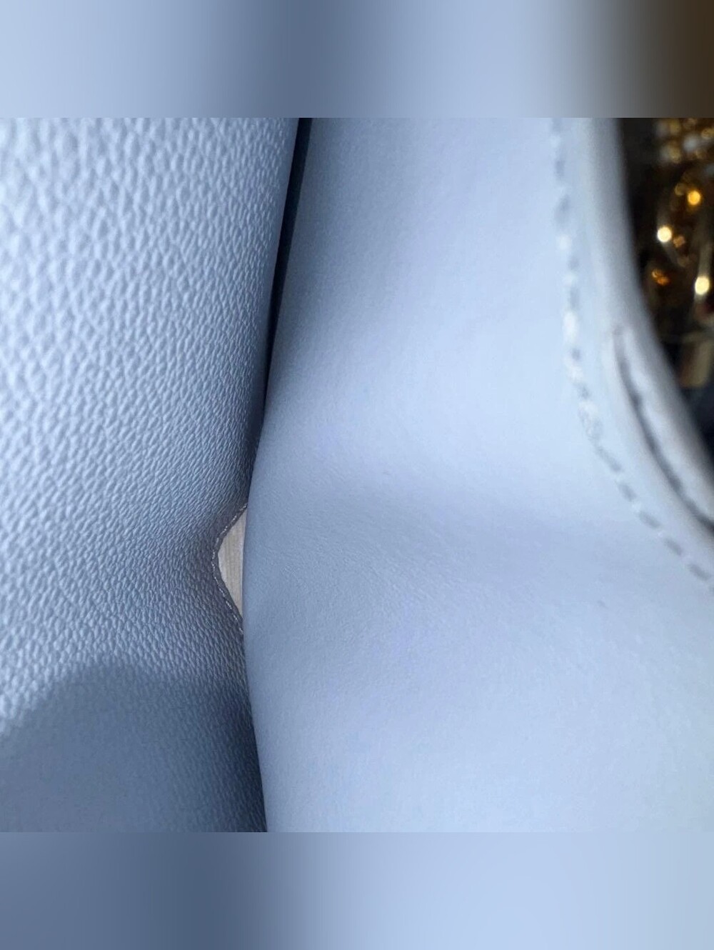 Louis Vuitton Pale Blue Leather Compact Wallet with Gold Accents - Picture 4 of 10